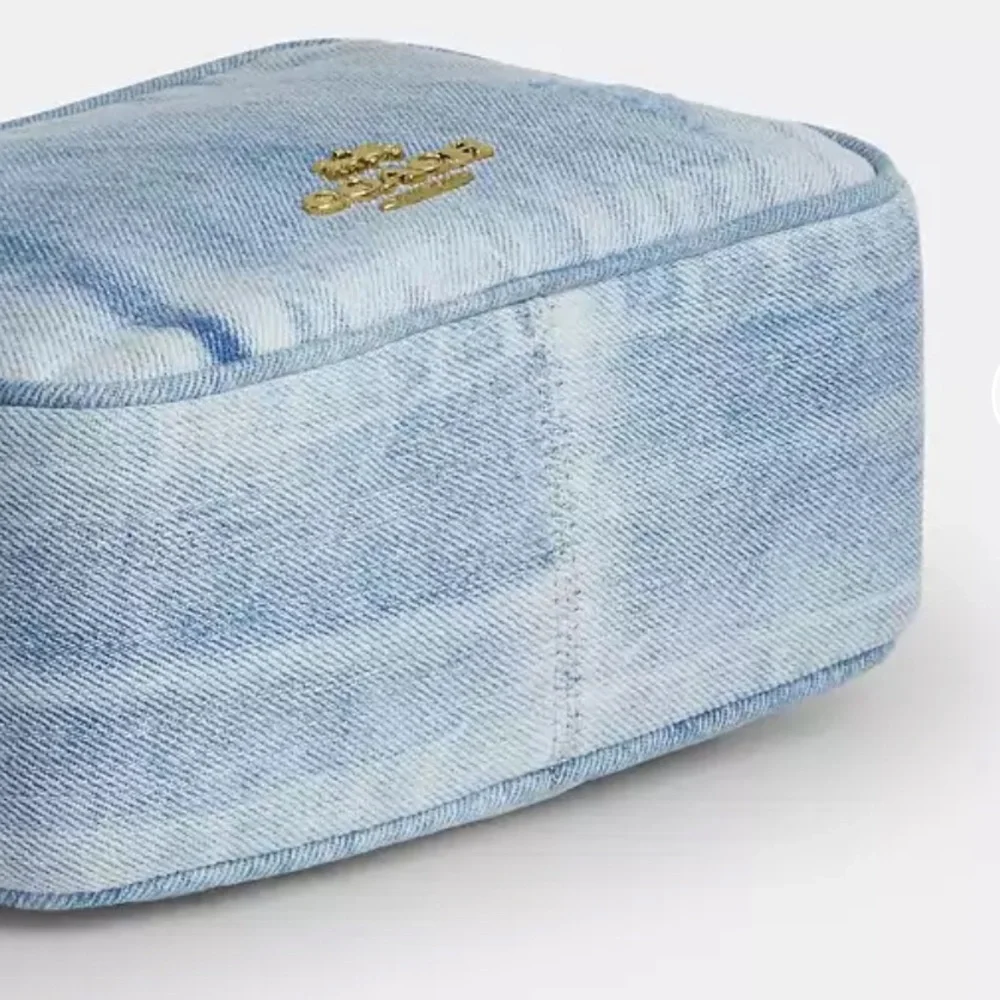 Coach Mini Carey Crossbody Bag In Loved Denim With Charms - Picture 3 of 7